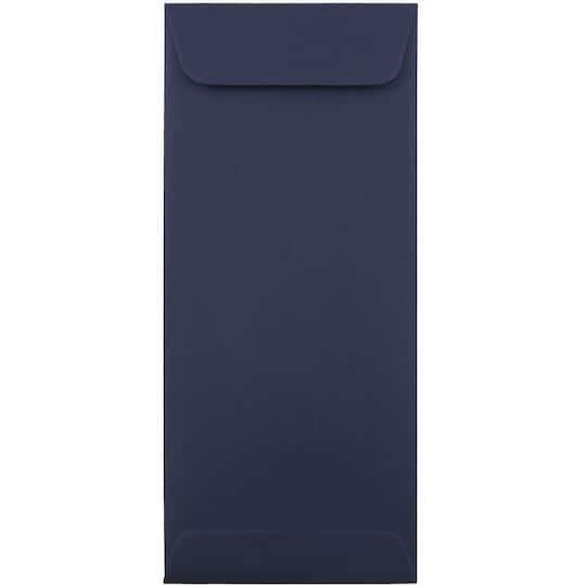 JAM Paper 4" x 9.5" Navy Blue Policy Business Premium Envelopes